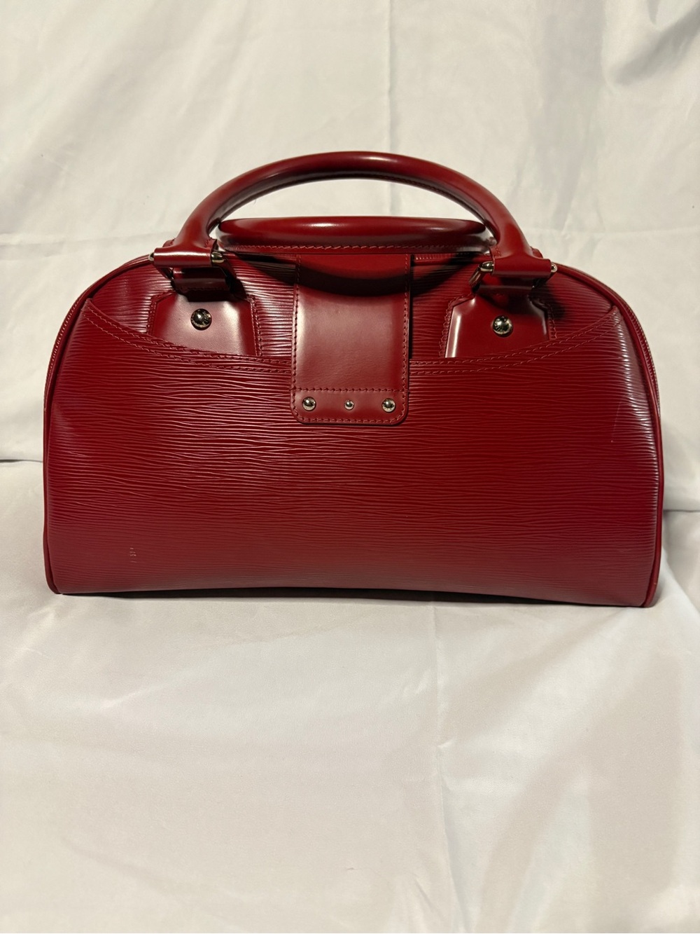 β¨ Authentic Louis Vuitton Bowling Montaigne GM β Epi Leather in Red/Carmine - Picture 4 of 17